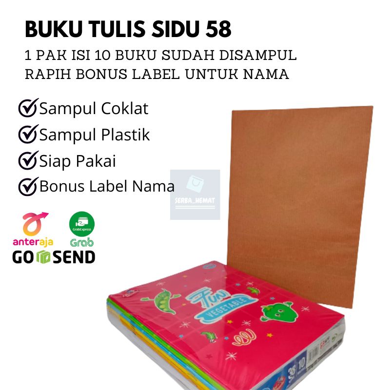 Jual Buku Tulis Sidu Isi Lembar Sudah Di Sampul Coklat Sampul