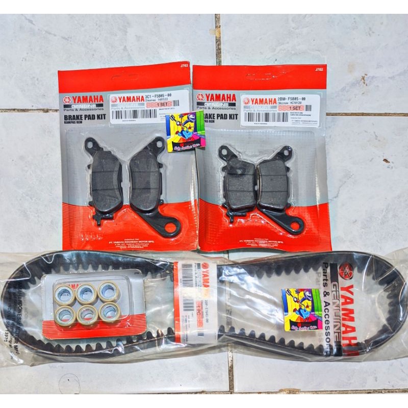 Jual Paket Kampas Rem Depan Belakang Van Belt Vbelt Roller Yamaha Nmax