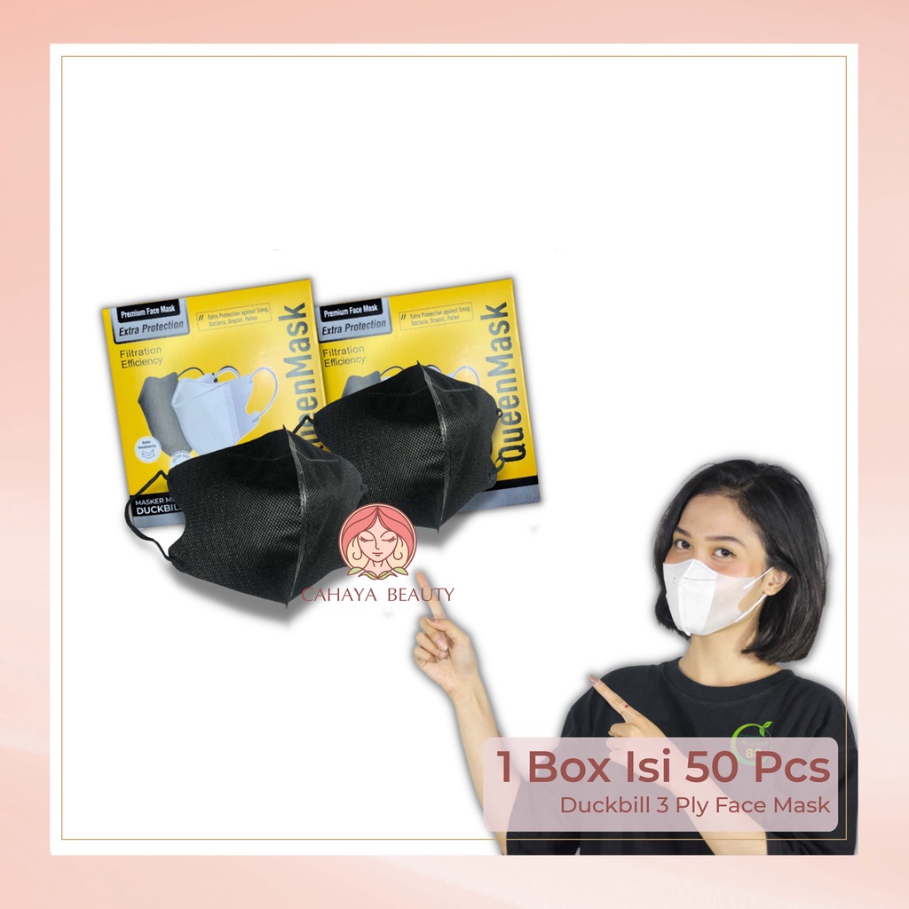 Jual Masker Duckbill Garis 3 Ply Face Mask 1 Box Isi 50 Pcs Shopee