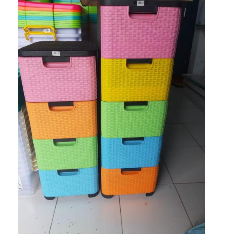 Jual Mg Lemari Plastik Warna Warni Hommy Trivia Susun Dan Laci