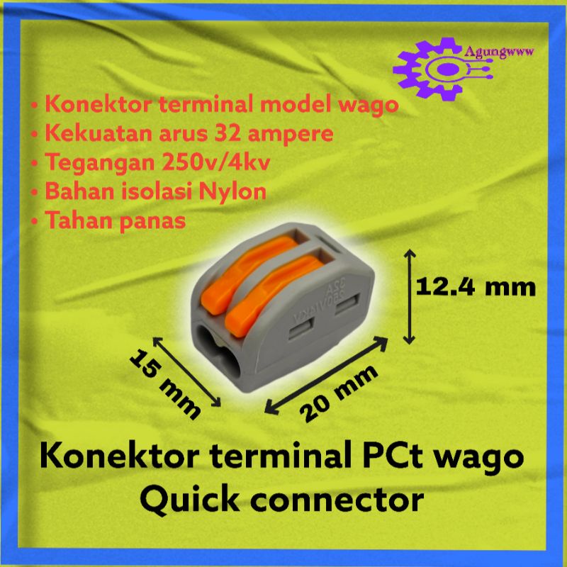 Jual Konektor Terminal Konektor Pct Wago Quick Connector Shopee Indonesia