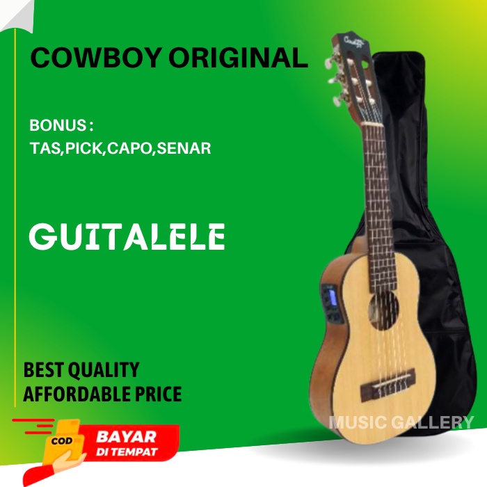 Jual Gitar Akustik Ukulele Lele Mini Kecil Cowboy Original Senar 6