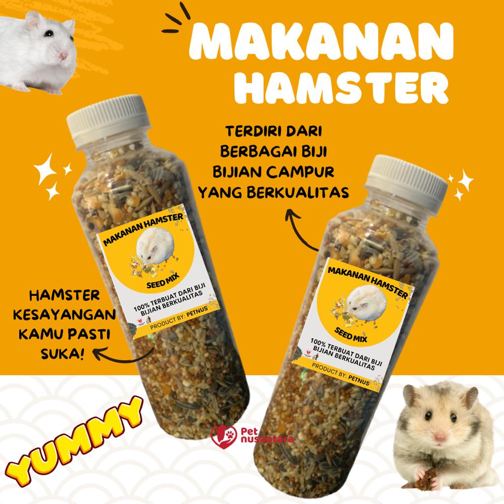 Jual Makanan Pakan Hamster Racik Racikan Food Biji Bijian Kemasan Botol