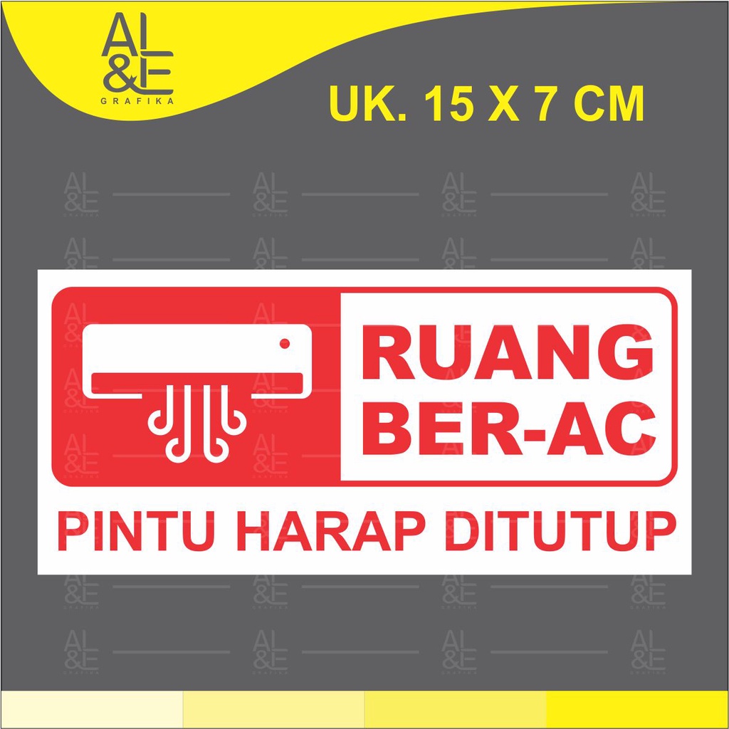 Jual Stiker Ruang Ber Ac Pintu Harapdi Tutup St Stiker Ritrama