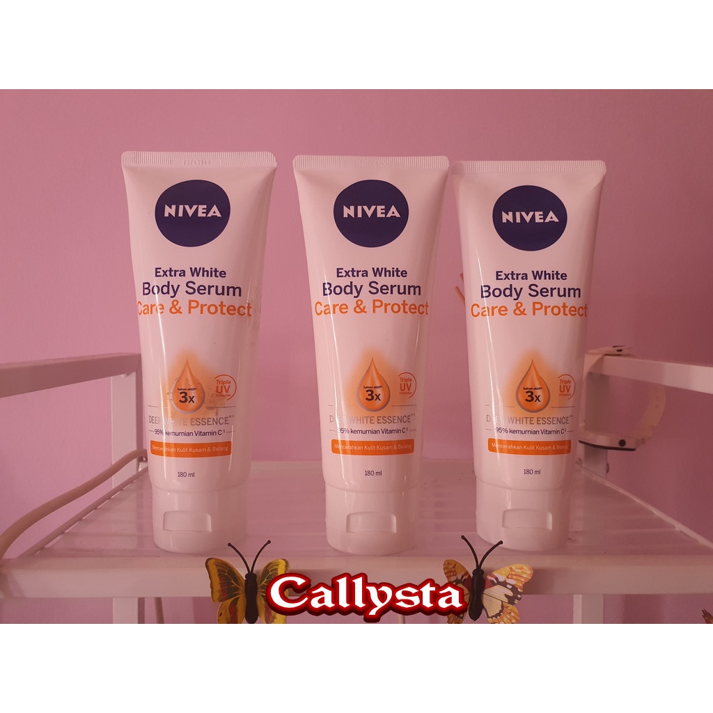 Jual NIVEA Body Serum Extra White Care Protect 180 ML Shopee Indonesia