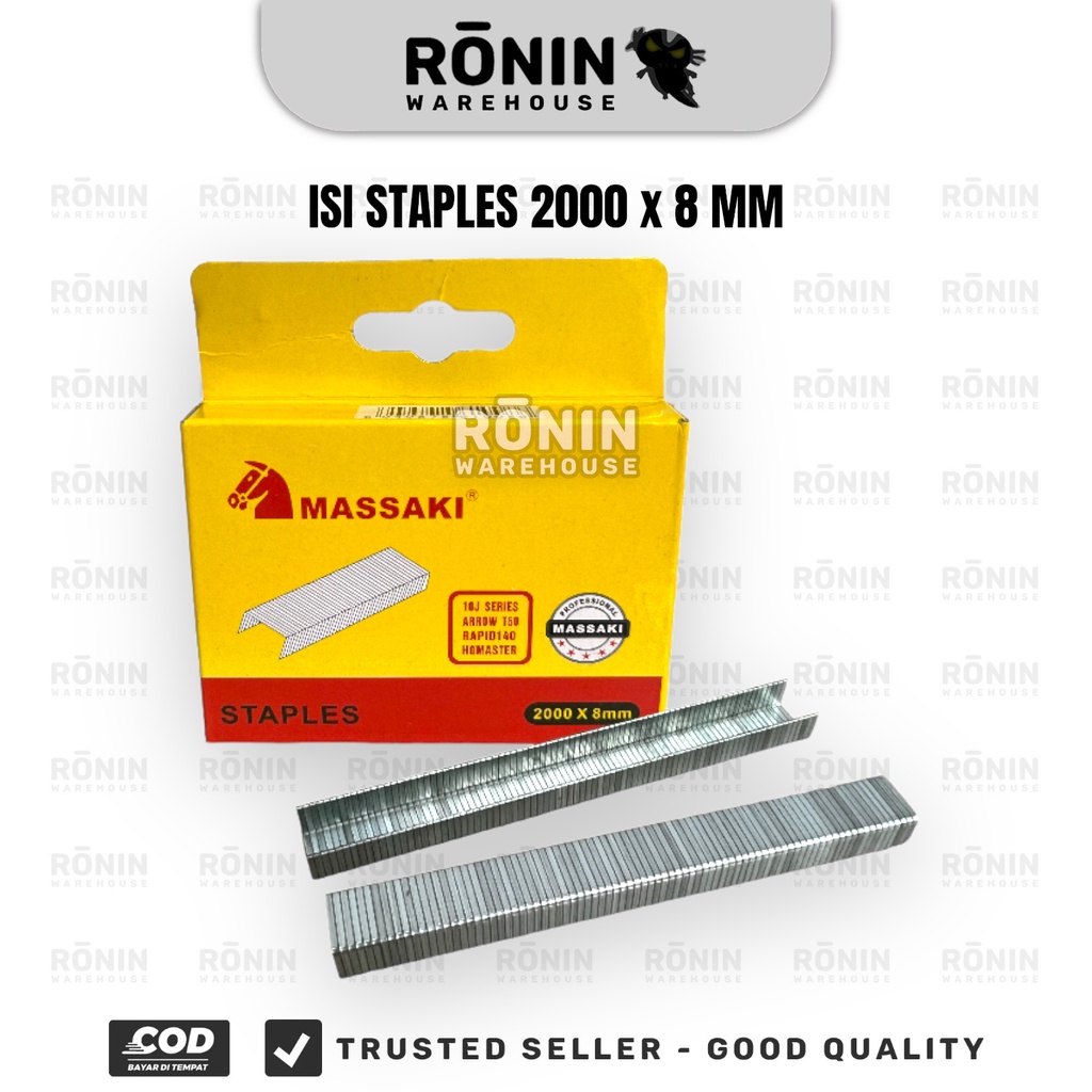 Jual Massaki Isi Staples Tembak Refill Staple Gun Tacker Stapler Hekter