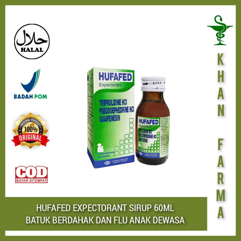 Jual Hufafed Expectorant Ekspektoran Sirup Obat Batuk Berdahak Dan