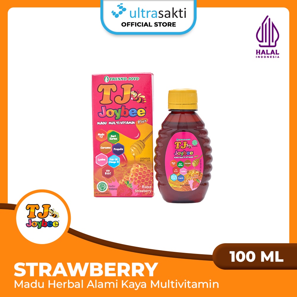 Jual Tj Joybee Strawberry Ml Madu Herbal Alami Kaya Multivitamin