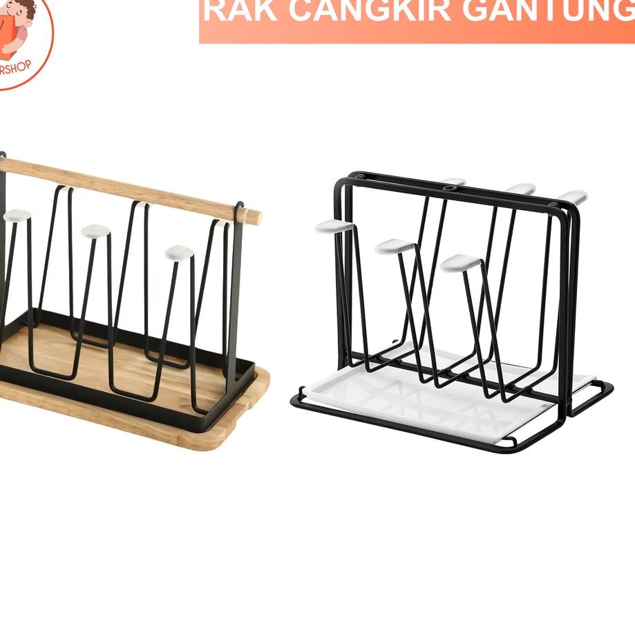 Jual Fia Gantung Rak Cangkir Stainless Steel Minimalis Rak Gelas Cup