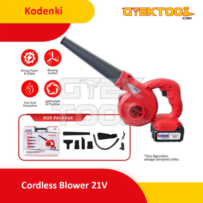 Jual Kodenki Cordless Hand Blower 21V Mesin Peniup Debu Baterai Vacuum