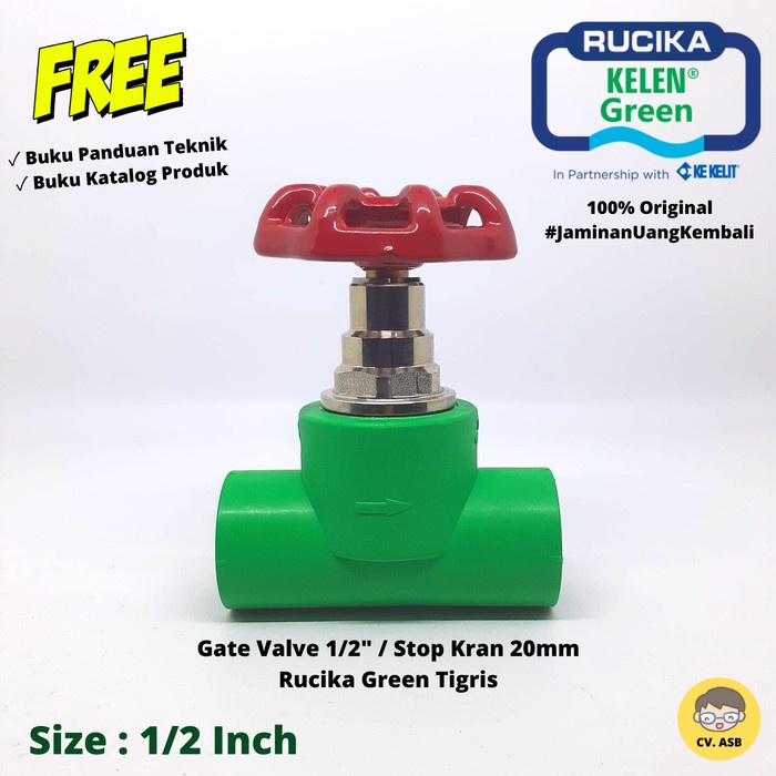 Jual Was Gate Valve Ppr Stop Kran Inch Mm Rucika Green Wavin