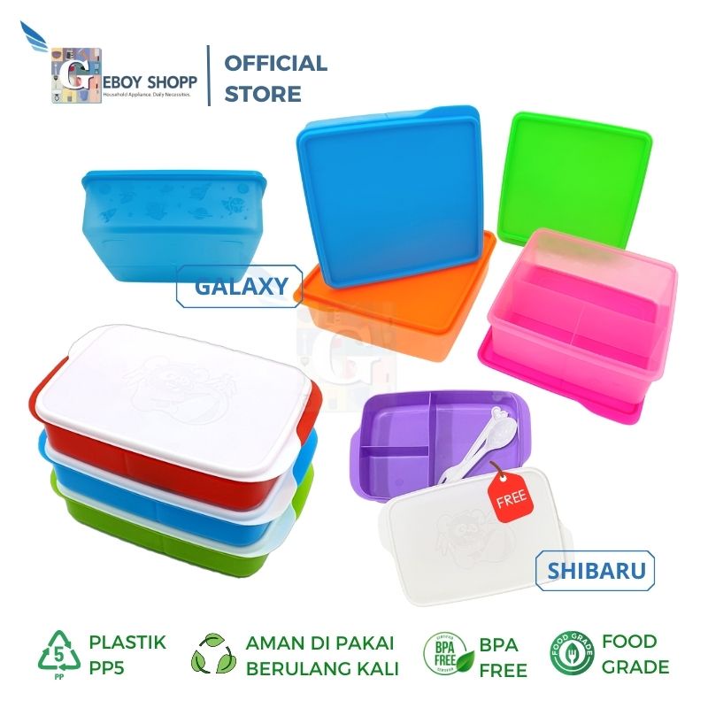 Jual Kotak Makan Kotak Bekal Lunchbox Plastik Sekat 3 Foodgrade