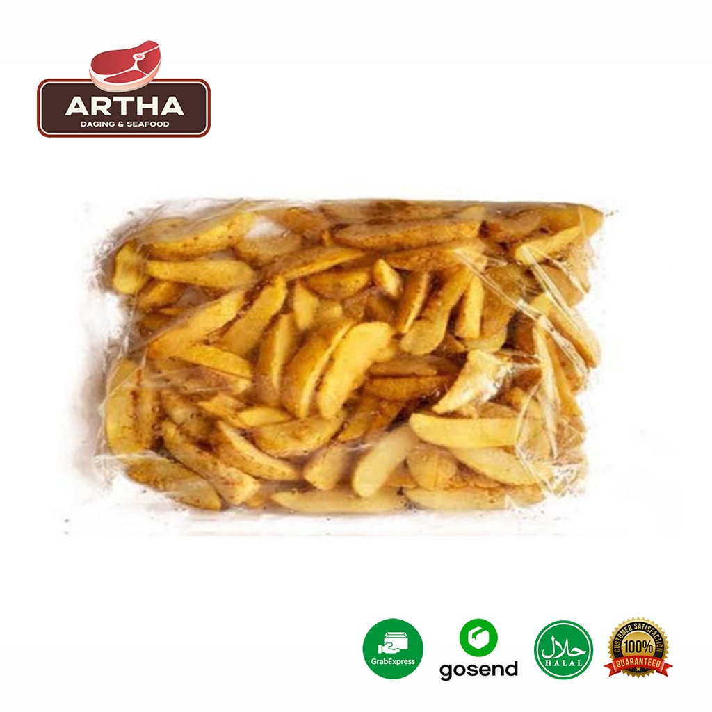 Jual Potato Wedges Frozen Kentang Wedges Gr Kg Shopee Indonesia