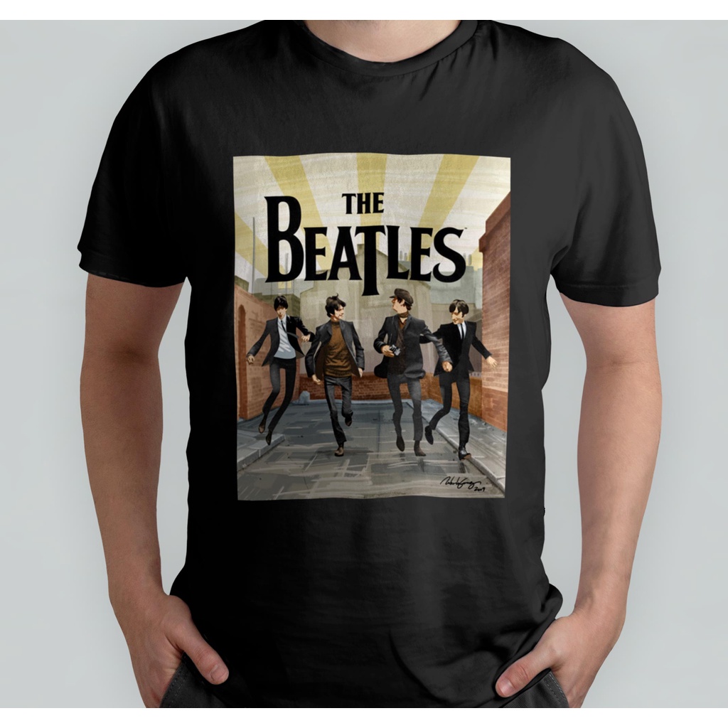 Jual Unknown Kaos Baju T Shirt Lengan Pendek Koleksi The Beatles Sablon