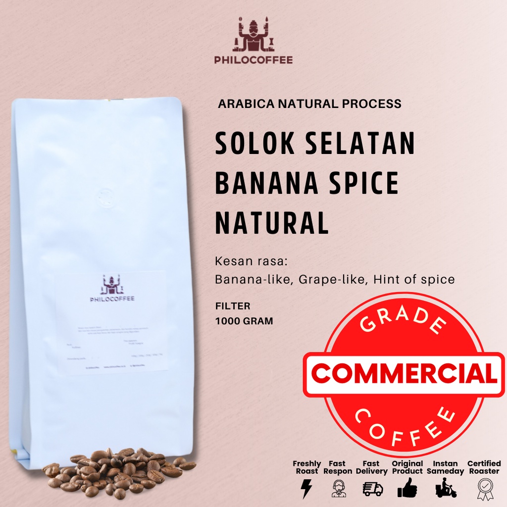 Jual Biji Kopi Arabika Solok Selatan Banana Spice Natural 1Kg Shopee