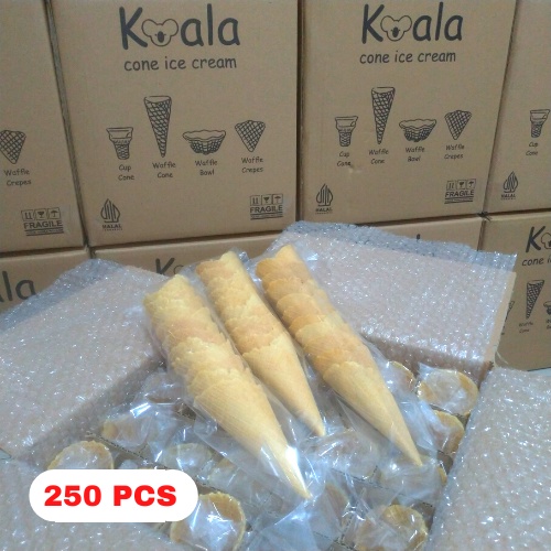 Jual WAFFLE CONE ICE CREAM KOALA ISI 250 PCS Shopee Indonesia