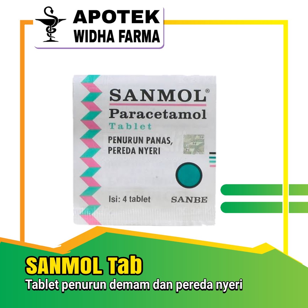 Jual Sanmol Strip Isi 4 Tablet Pereda Nyeri Dan Penurun Demam Shopee