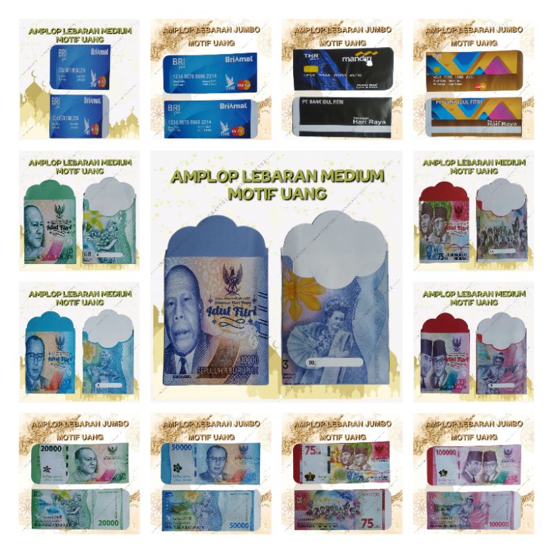 Jual Amplop Lebaran Motif Atm Dan Uang Shopee Indonesia