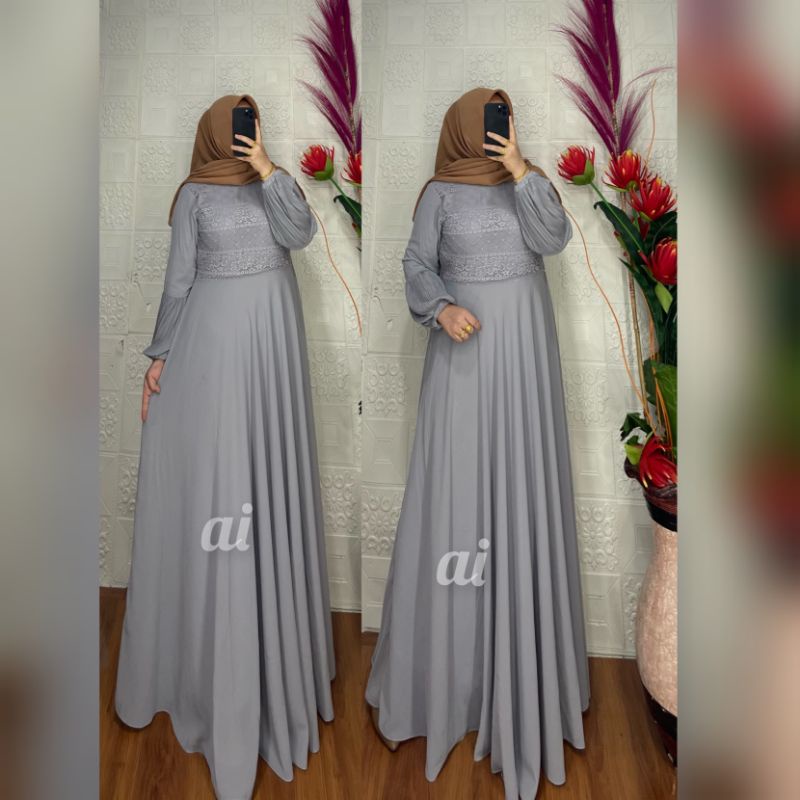 Jual GAMIS MALAYSIA DRESS CERUTI KEKINIAN BAJU SERAGAM PUTIH HITAM BISA