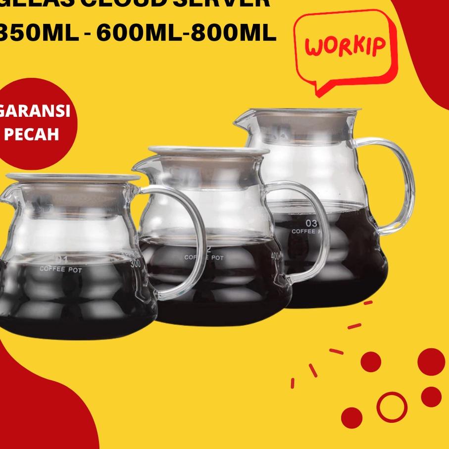 Jual Gelas Server V Coffee Server Kopi Pour Over Drip Cloud Shaped