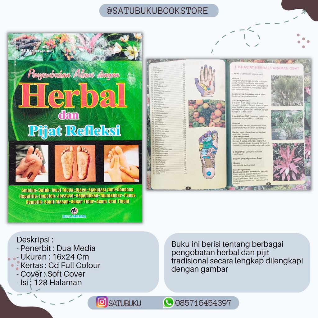 Jual Buku Penyembuhan Alami Dengan Herbal Dan Pijat Tradisional