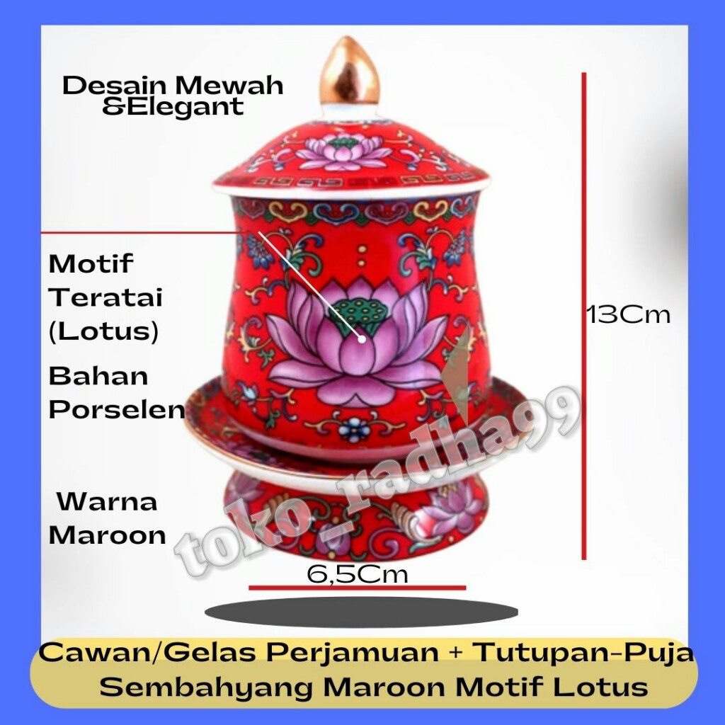 Jual Cawan Perjamuan Gelas Persembahan Puja Sembahyang Tutupan Motif