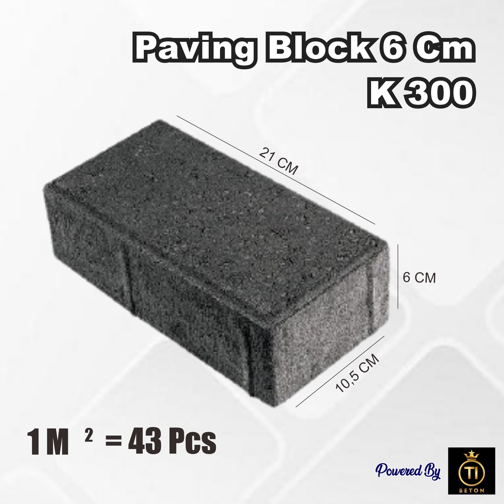 Jual PAVING BLOCK CONBLOCK PAVING PERSEGI PAVING BLOCK 6 CM K300