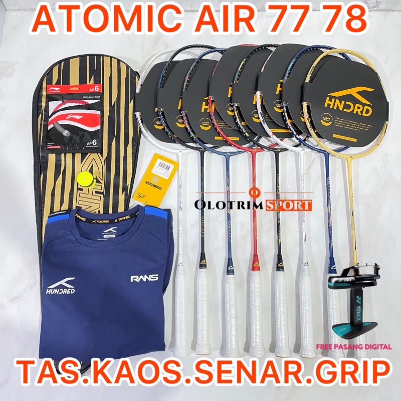 Jual Raket Badminton Hundred Atomic Air U Lbs Hndrd Original