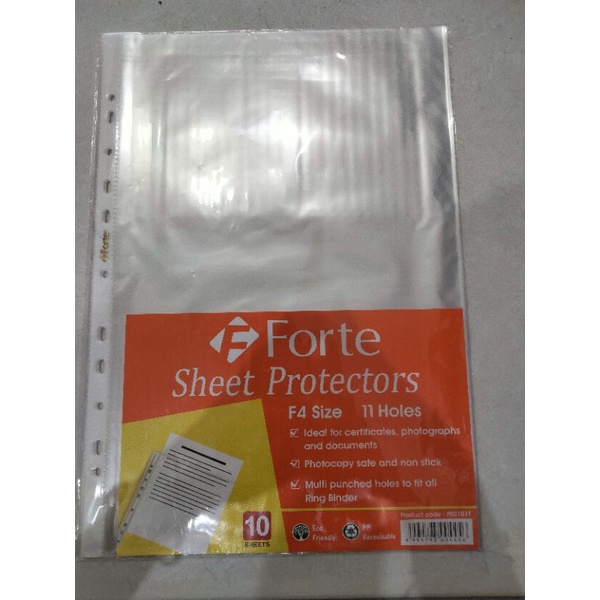 Jual Sheets Protectors Forte F4 Isi 10 Pcs Shopee Indonesia