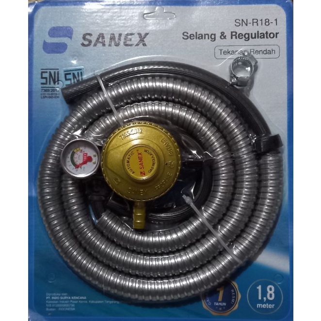 Jual Selang Gas Regulator SANEX SNI 1 8 Meter Shopee Indonesia