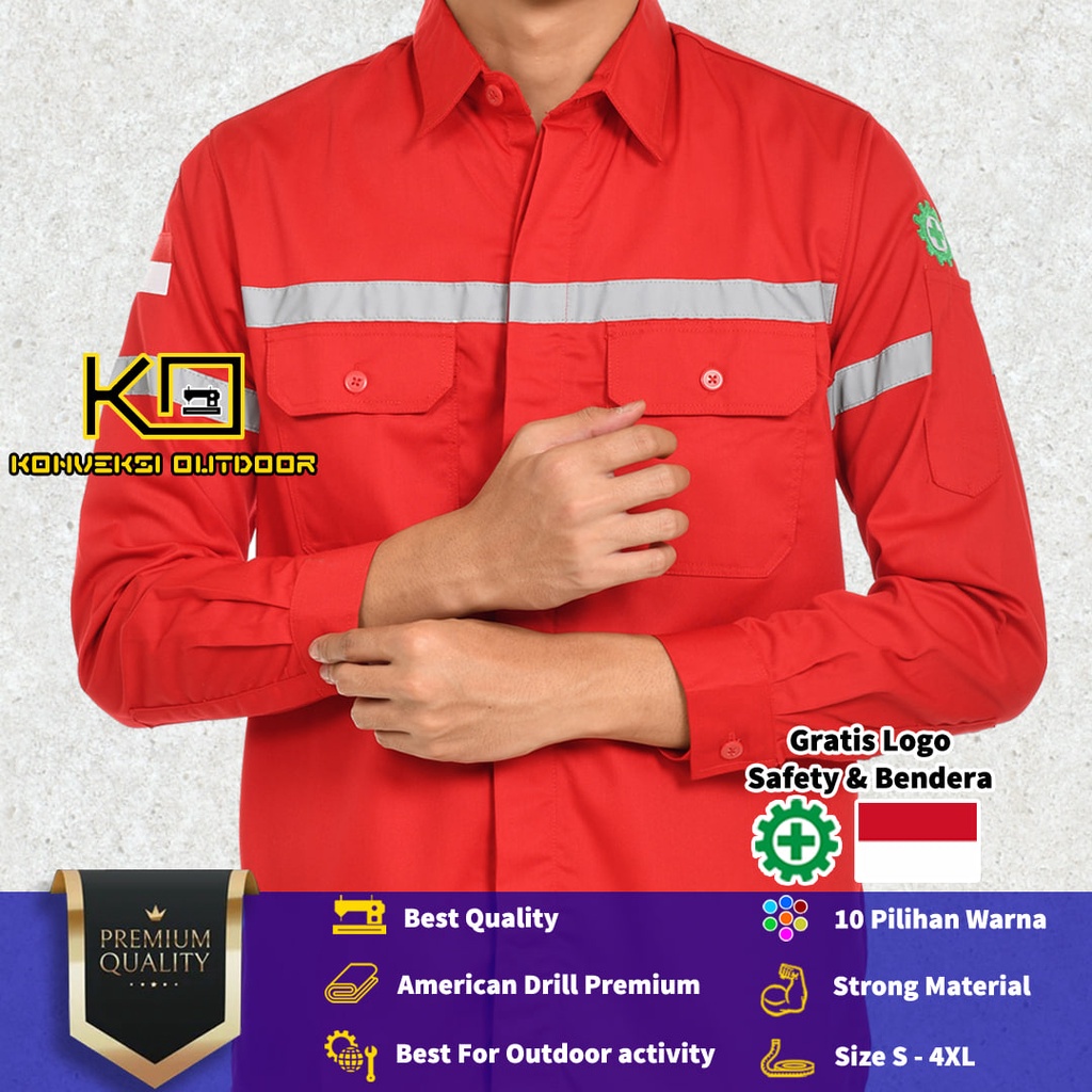 Jual BAJU KEMEJA SAFETY WEARPACK K3 OUTDOOR PREMIUM LENGAN PANJANG