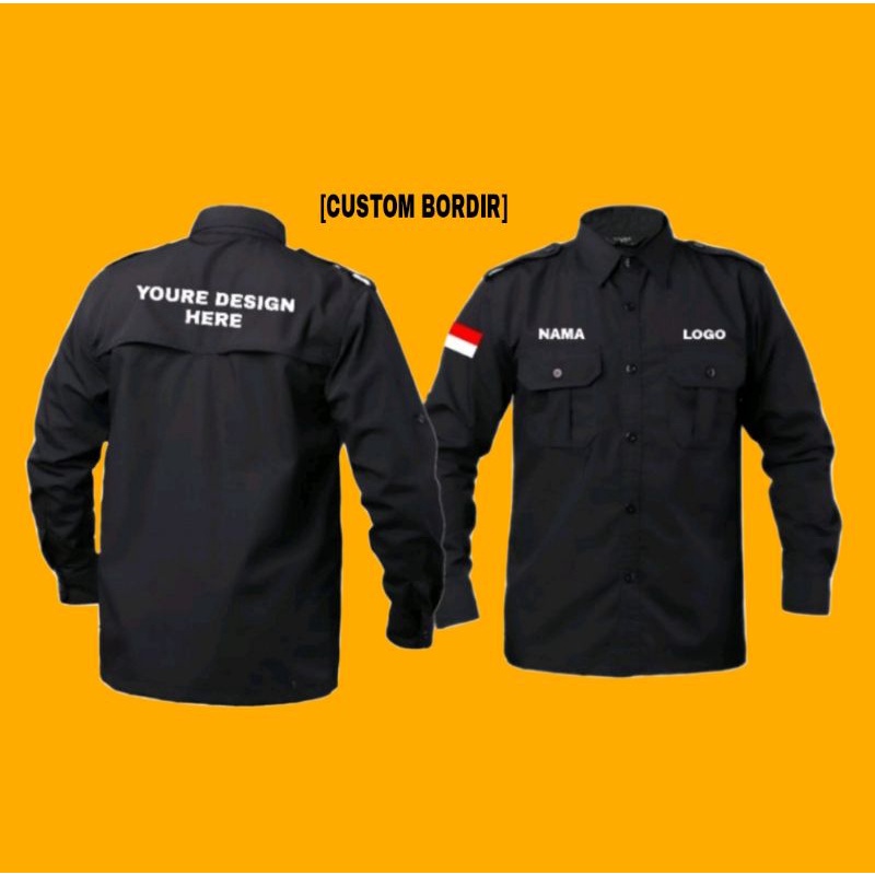 Jual SATUAN KEMEJA CUSTOM PDL PDH PANJANG LAPANGAN CUSTOM DESAIN