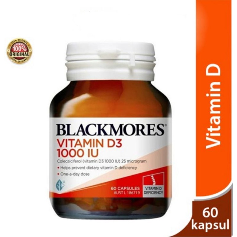 Jual Blackmores Vitamin D3 1000 IU 60 Kapsul Vitamin D Daya Tahan Tubuh