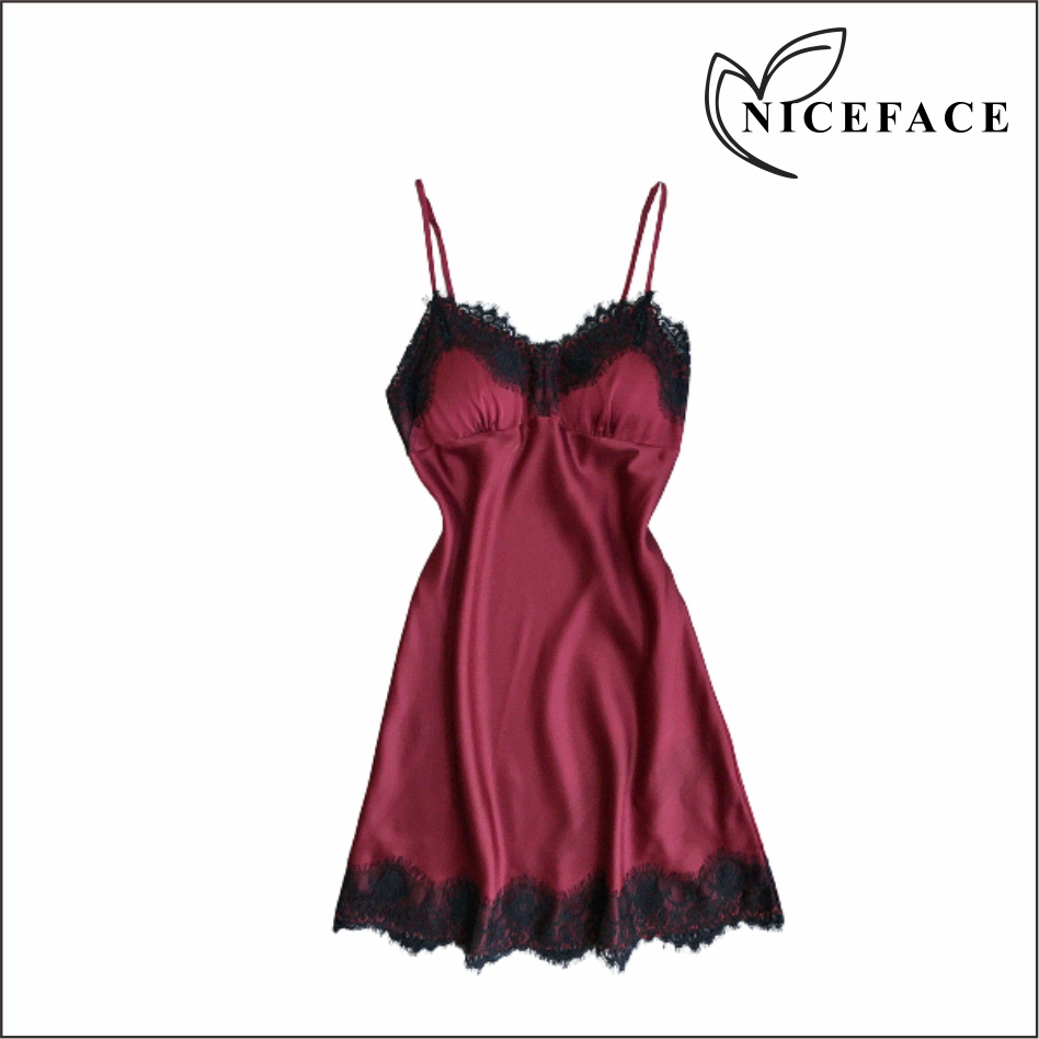 Jual NICEFACE Baju Daster Satin Sexy Renda Lingerie Bahan Satin