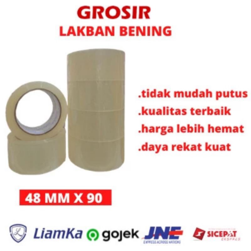 Jual LAKBAN LIAMKA LAKNAN BENING 48 MM X 90 YARD 1 PCS Shopee Indonesia