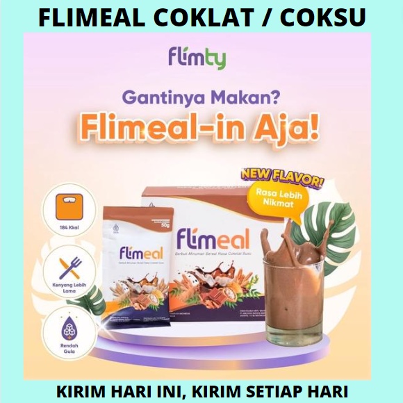 Jual FLIMEAL 1 BOX ISI 12 BPOM HALAL BY FLIMTY COKLAT COKLAT SUSU