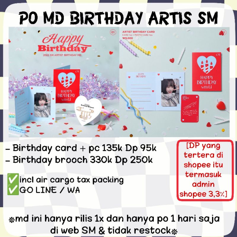 Jual PO MD BIRTHDAY SM ARTIST EXO NCT DREAM 127 WAYV AESPA RED VELVET