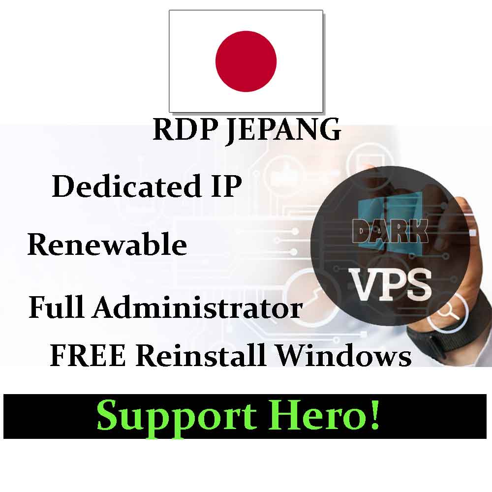 Jual Dark Vps Rdp Jepang Bisa Perpanjang Dedicated Ip Full