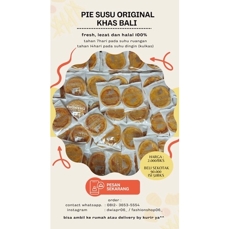 Jual Pie Susu Original Chandra Khas Bali Shopee Indonesia