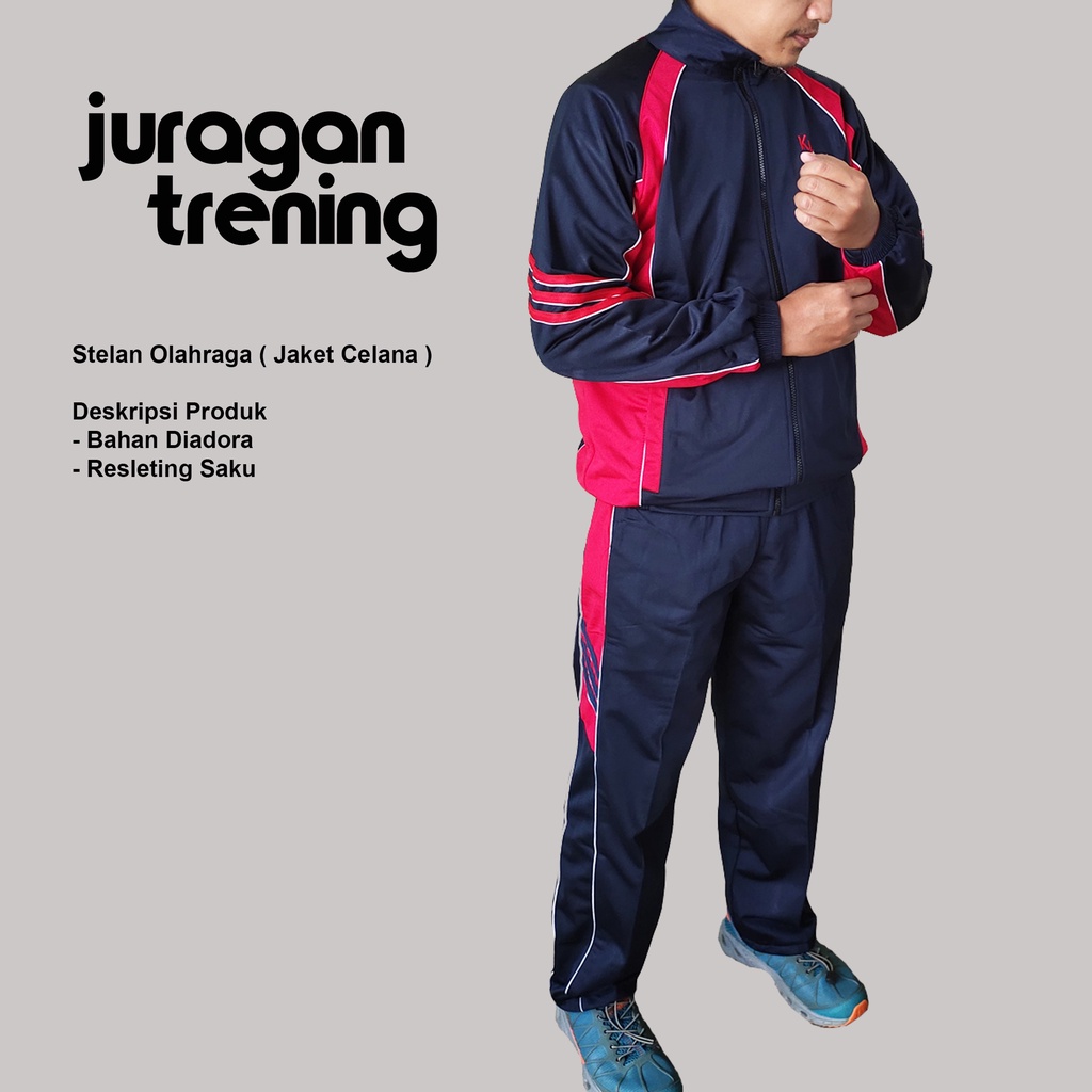 Jual Jaket Olahraga Stelan Olahraga Jaket Training Trening Celana