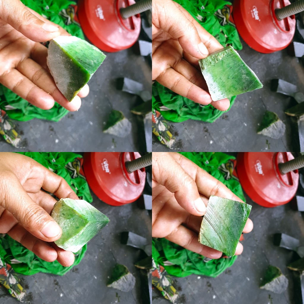 Jual Potongan Bahan Batu Giok Asli Nephrite Jade Natural Original