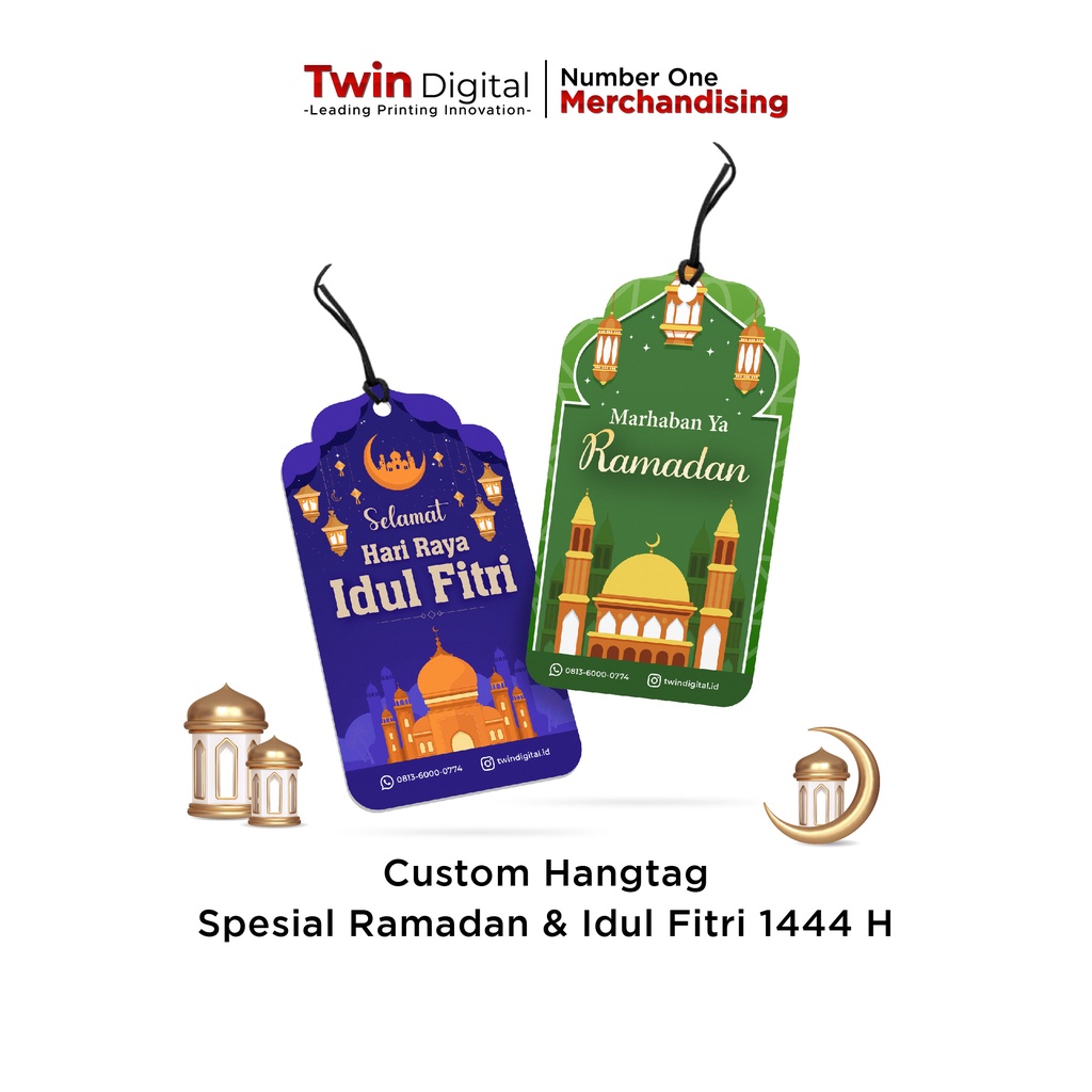 Jual Twindigital Custom Hangtag Spesial Ramadan Idul Fitri 1444 H