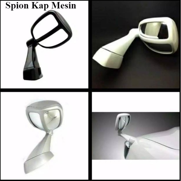 Jual Spion Kap Mesin Toyota Fortuner Hitam Silver Putih Abu Spion