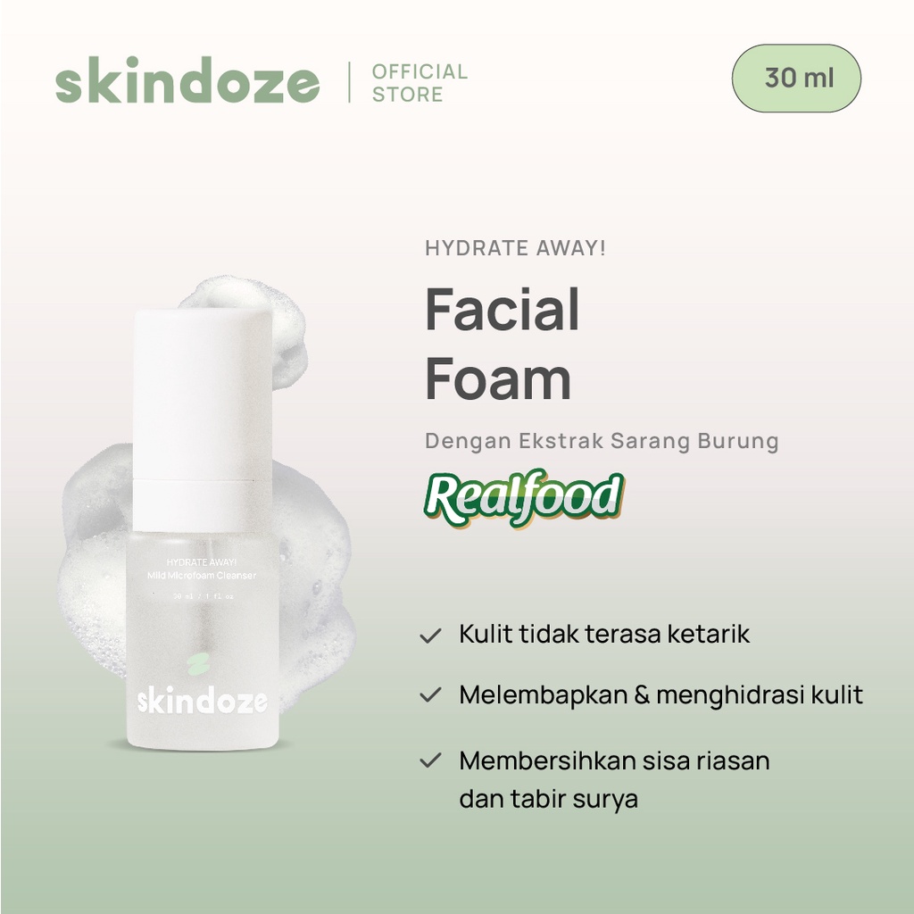 Jual SKINDOZE Hydrating Facial Foam Cleanser 30 Ml Shopee Indonesia