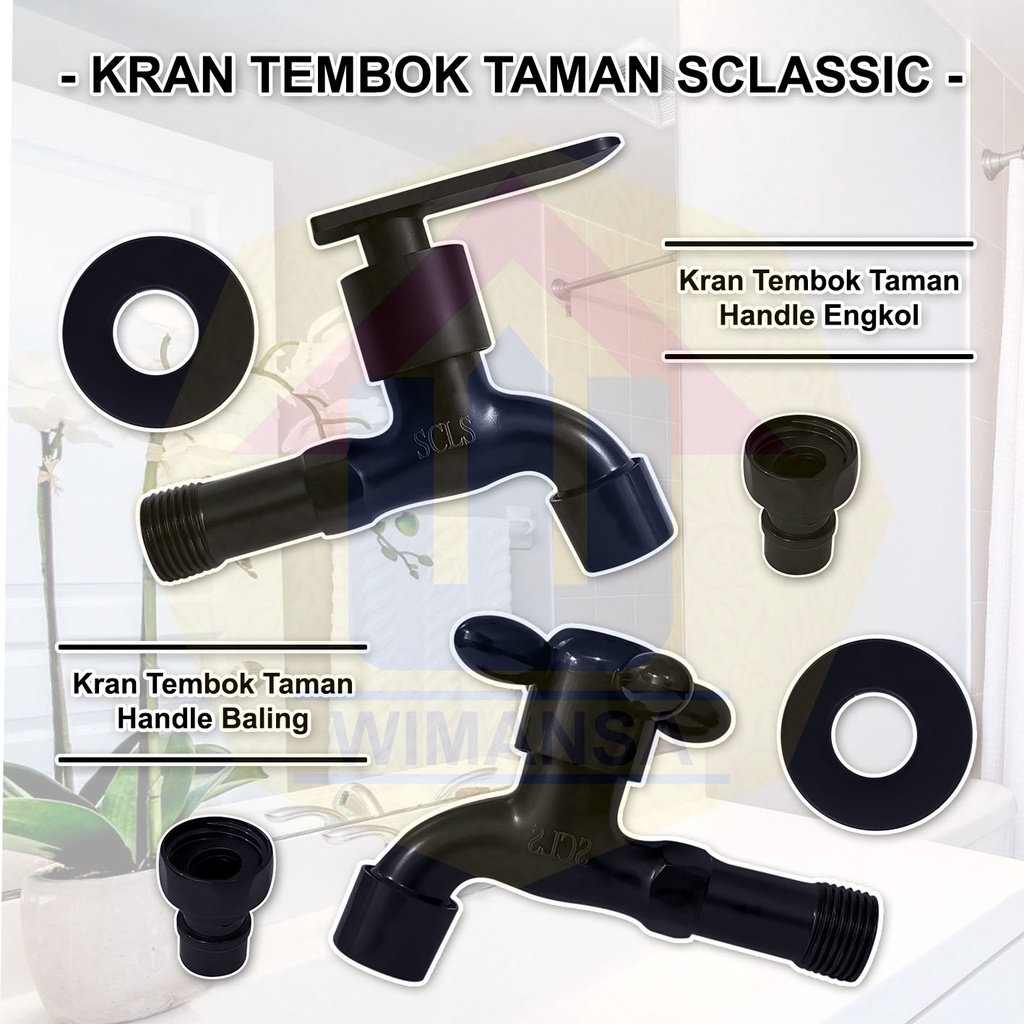 Jual KRAN TEMBOK TAMAN STAR CLASSIC HITAM ENGKOL BALING Shopee