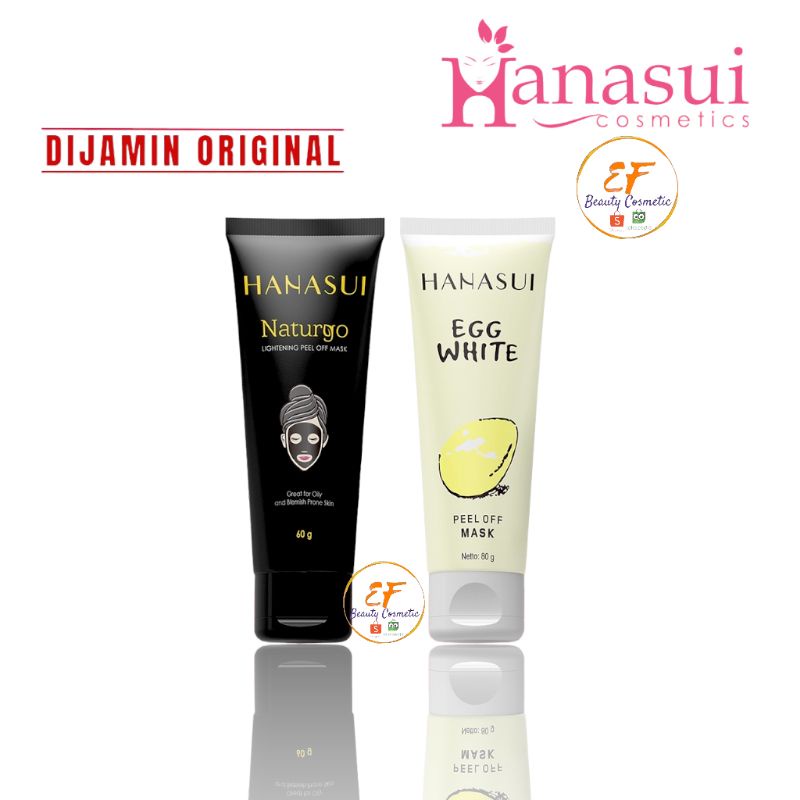 Jual Hanasui Naturgo Lightening Peel Off Mask Egg Mask Peel Off Mask