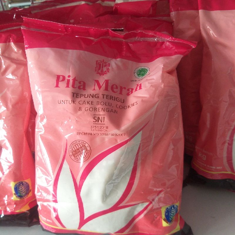 Jual Tepung Terigu Pita Merah Kemasan 1Kg Shopee Indonesia