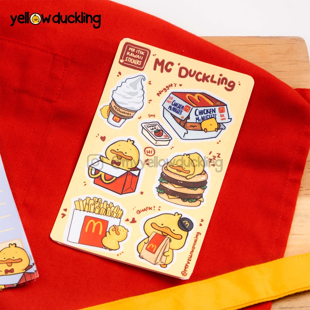 Jual Sticker MCDuckling My Yellow Duckling Mr Itik Kawaii Edition