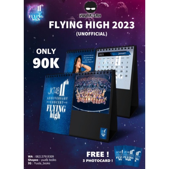 Jual Kalender Duduk 2023 JKT48 FLYING HIGH Shopee Indonesia