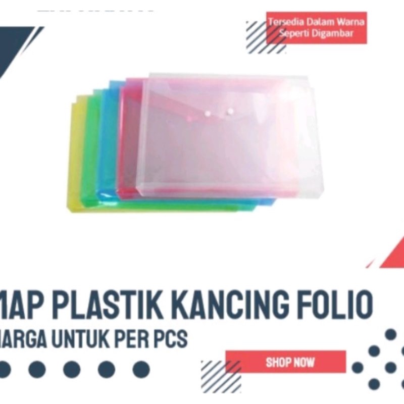 Jual Map Plastik Kancing Punggungukuran Folio Shopee Indonesia